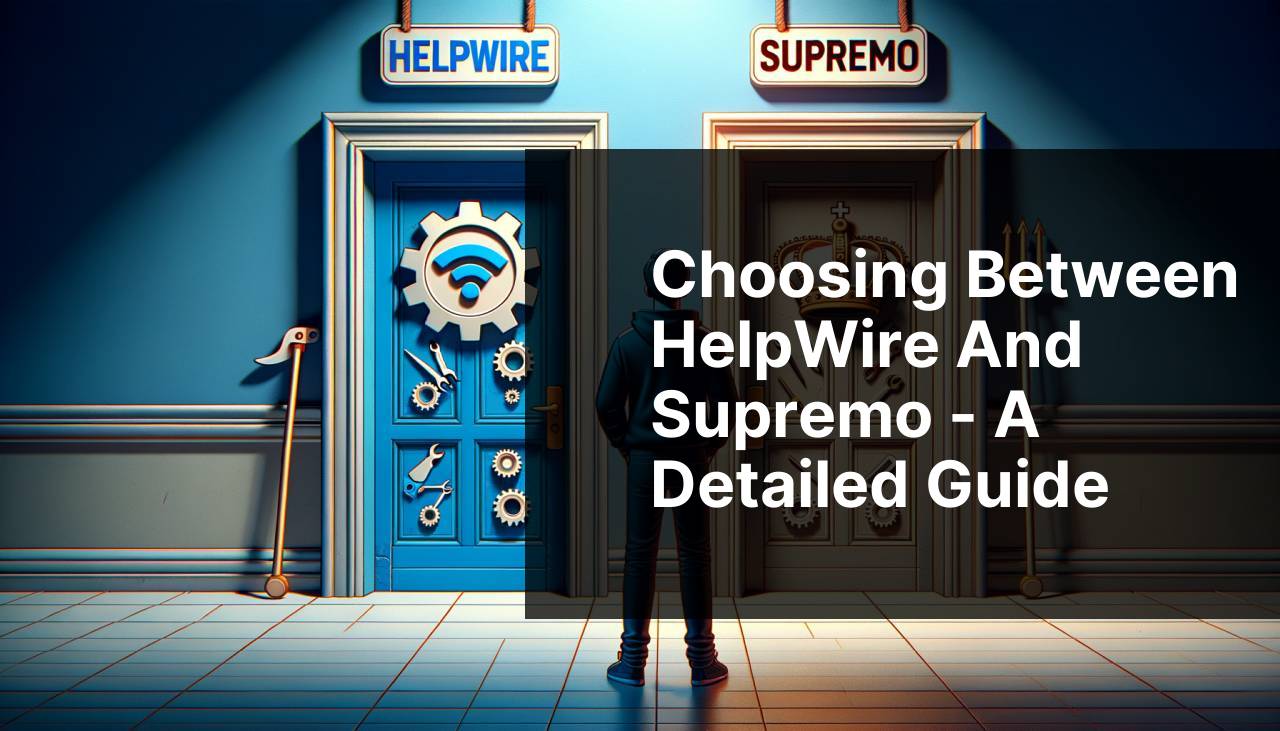 Choosing Between HelpWire and Supremo: A Detailed Guide