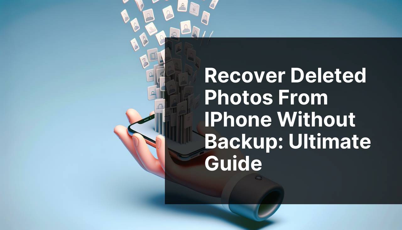 Recover Deleted Photos from iPhone Without Backup: Ultimate Guide