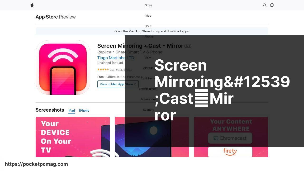 https://apps.apple.com/us/app/screen-mirroring-cast-mirror/id1468495939 screenshot