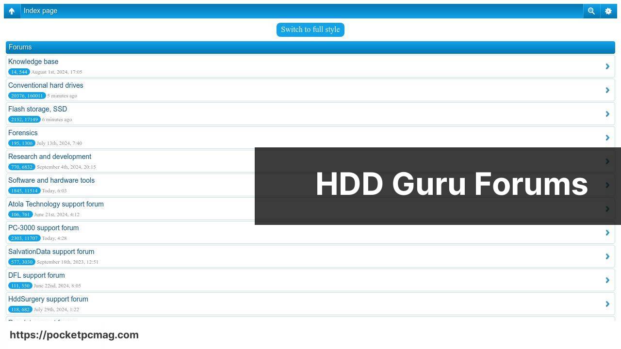 https://forum.hddguru.com/ screenshot