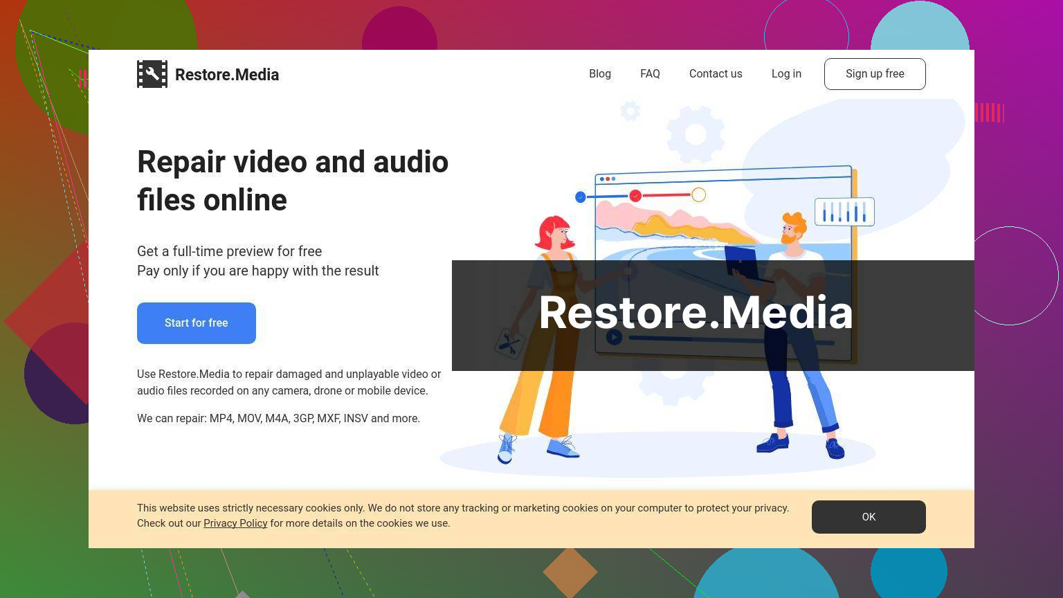 https://restore.media screenshot